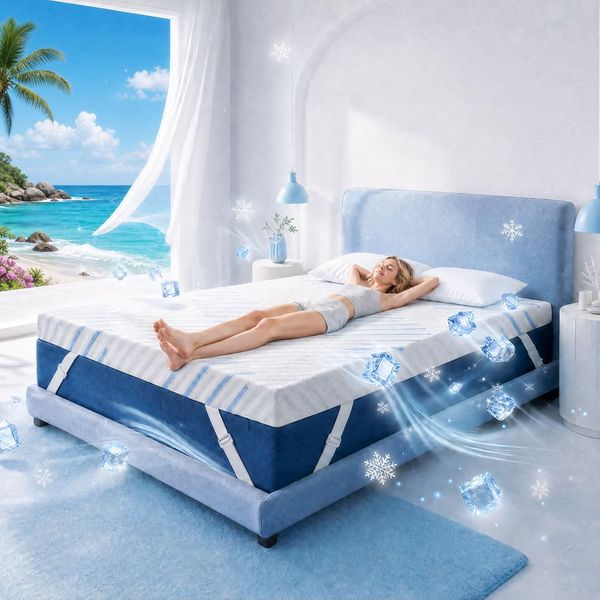 7,5cm dicker Gel-Memoryschaum Topper Harte H3/H4 mit 100-Tage Probeschlafen, atmungsaktiver waschbarer Bezug geeignet fur Boxspringbetten 140x200cm